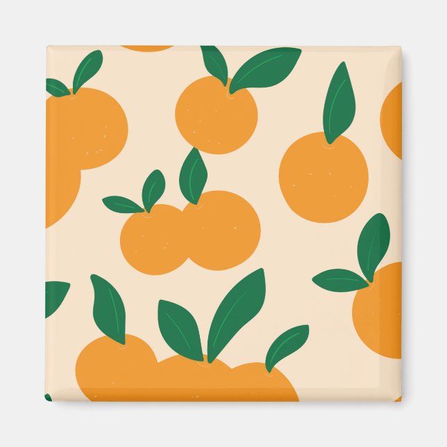 Imã Padrão de Laranjas de Frutas Cítricas Moderno e El (Frente)