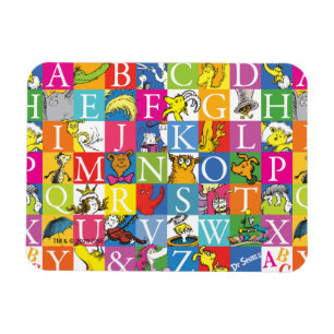 Ímã Padrão de Letras Maiúsculas Coloridas do ABC do Dr