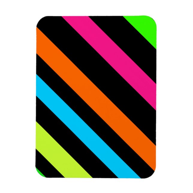Ímã Padrão de Listras Neon (Vertical)