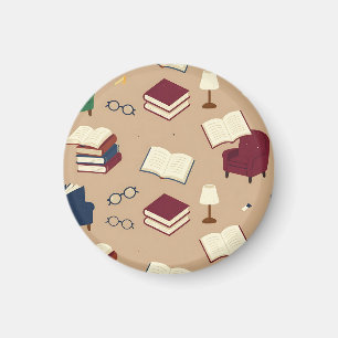 Imã Padrão de Livros de Cantinho de Leitura Aconchegan