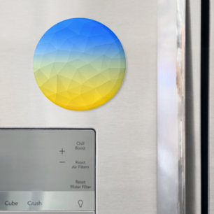 Imã Padrão de malha geométrica azul-ucraniano