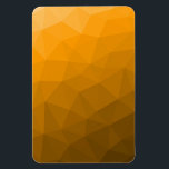 Ímã Padrão de malha geométrica do gradiente laranja<br><div class="desc">Padrão geométrico do gradiente laranja. Malha geométrica triangular com gradiente amarelo-alaranjado claro.</div>