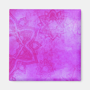 Imã Padrão de Mandala Roxo em Descanso