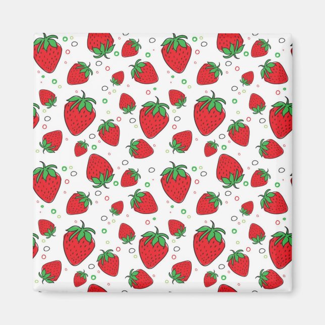 Imã Padrão de morango (Frente)