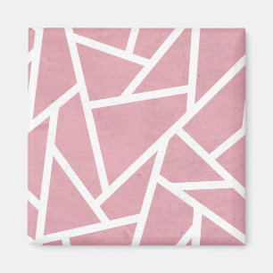 Imã Padrão de mosaico branco e coral