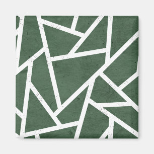 Imã Padrão de mosaico verde e branco