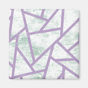 Imã Padrão de mosaico verde-lavanda