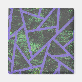 Imã Padrão de mosaico violeta e verde