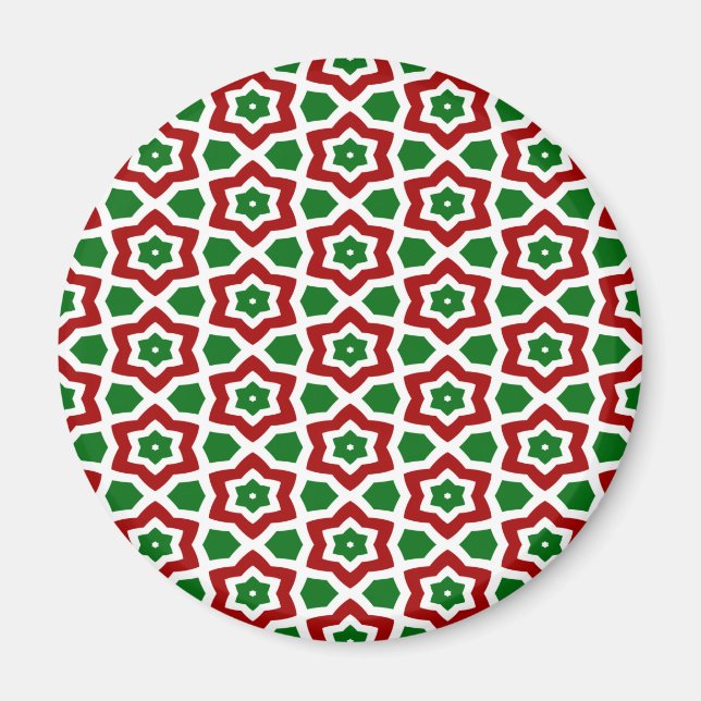 Imã Padrão de Natal do ornamentado (Frente)