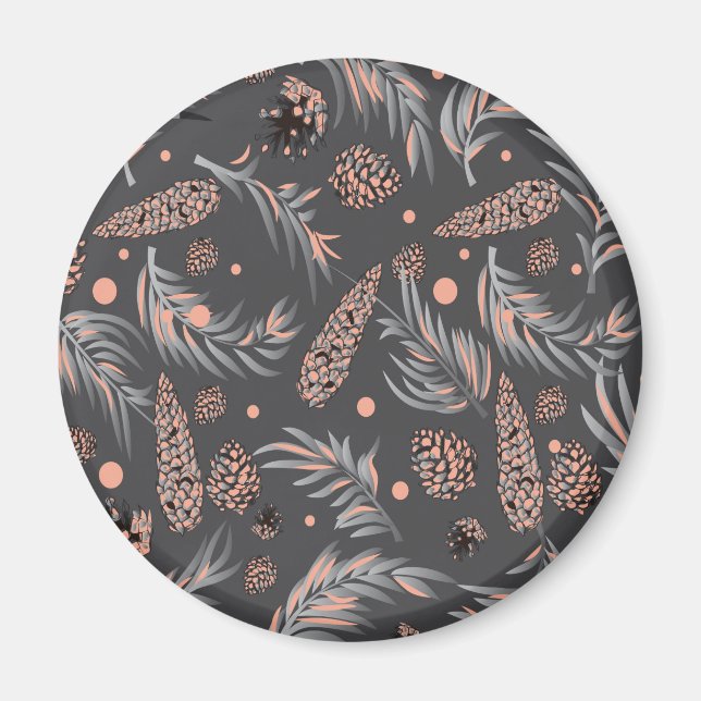 Imã Padrão de Natal, Pine Snow (Frente)