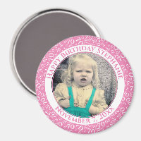 Padrão de Número Aleatório 70 Aniversário Rosa/Bra