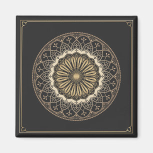 Imã padrão de Ouro arabesque mandala 