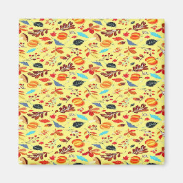 Imã Padrão de outono de cor amarela