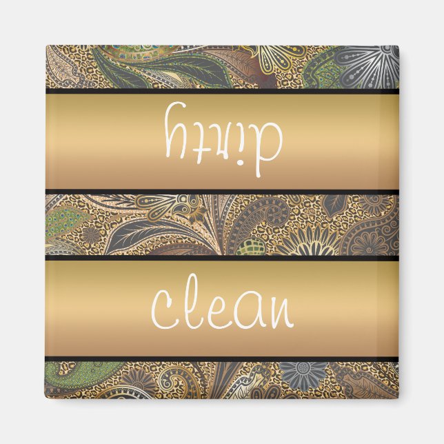 Imã Padrão de Paisley de Impressão Animal (Frente)