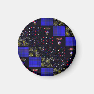 Imã Padrão de patch do quarto de julho - 4 de julho