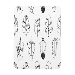 Ímã Padrão de pena retrô inspirado