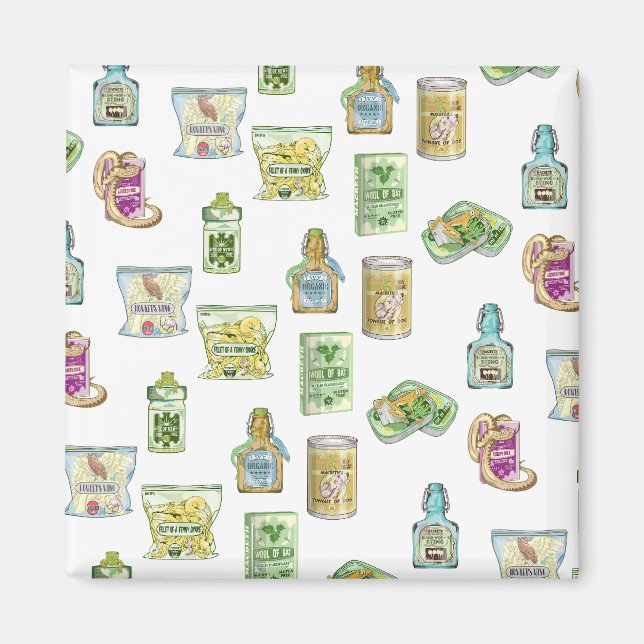 Imã Padrão de poção da bruxa duplo (Frente)