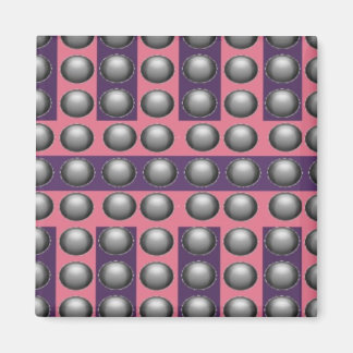 Imã Padrão de Pontos Rosa e Roxo