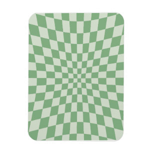 Ímã Padrão de Quadro de Verificação Distorcido Verde