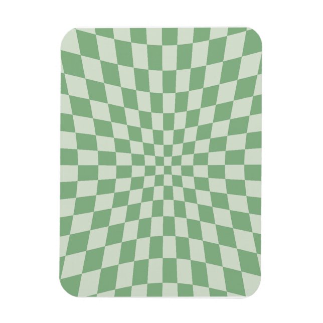 Ímã Padrão de Quadro de Verificação Distorcido Verde (Vertical)