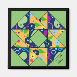 Imã Padrão de Quilt Block "Air Castle"