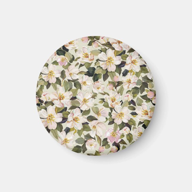 Imã Padrão de Ramificações de Árvore do Flor primavera (Frente)