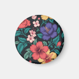 Imã Padrão de repetição de flores silvestres