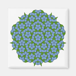 Imã Padrão de Rhombus Penrose Verde e Azul