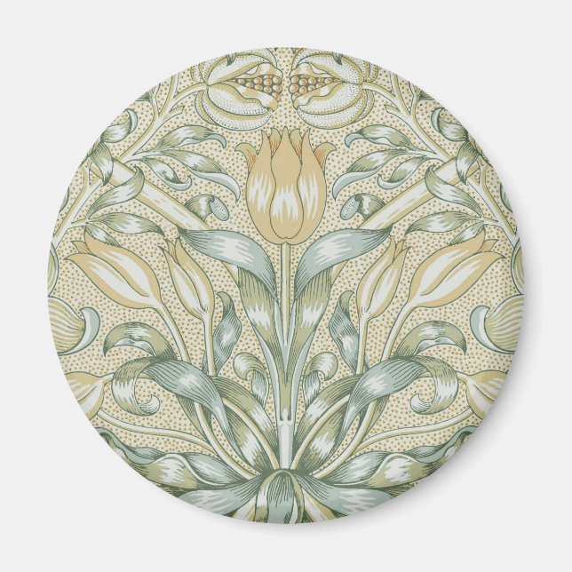 Imã Padrão de Romã Antiga William Morris Lírio (Frente)