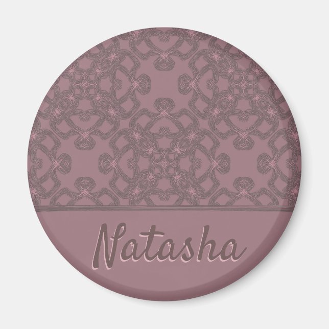 Imã Padrão de Rosa de empoeiramento personalizado (Frente)