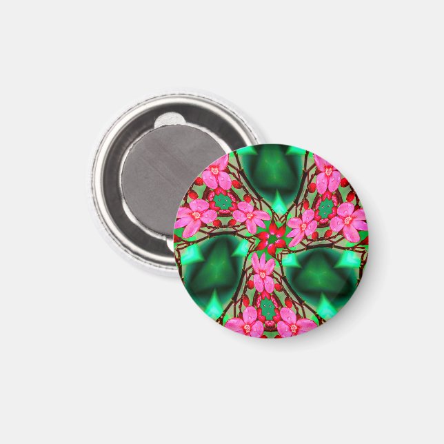 Imã Padrão de Rosa do deserto bonito (Front/Back)