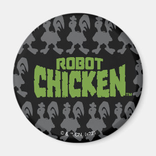 Imã Padrão de Silhouette Robot Chicken