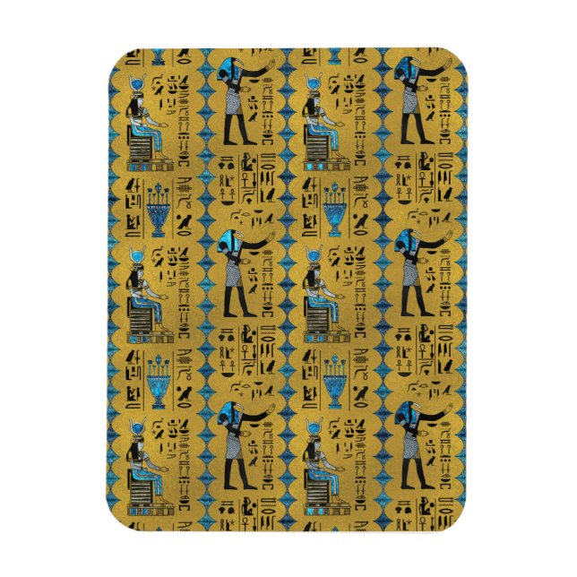 Ímã Padrão de Símbolos Ornamentais Egípcios (Vertical)