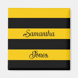 Imã Padrão de stripes de abelha clássica engraçada