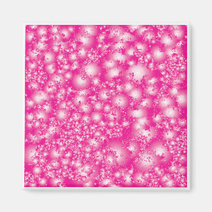Imã Padrão de Super Splash de Tinta Abstrato de Rosa 
