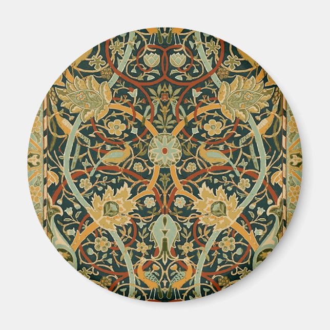 Imã Padrão de Tapeçaria da Floresta de William Morris: (Frente)