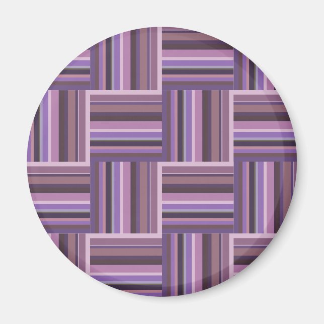 Imã Padrão de tecelagem de faixas de Mauve (Frente)