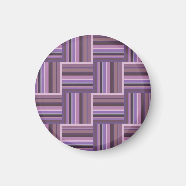 Imã Padrão de tecelagem de faixas de Mauve (Frente)