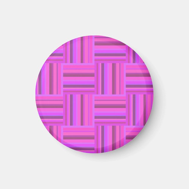 Imã Padrão de tecelagem de fitas rosa (Frente)