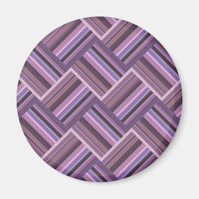 Imã Padrão de tecelagem diagonal das faixas de Mauve (Frente)