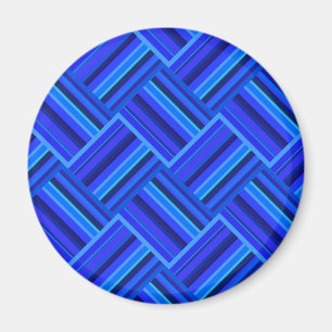 Imã Padrão de tecelagem diagonal de faixas azuis