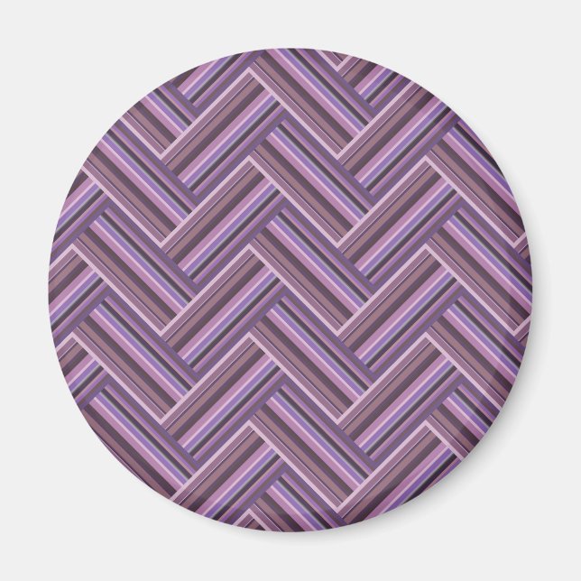 Imã Padrão de tecelagem dupla de faixas de Mauve (Frente)