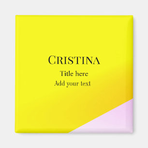 Imã Padrão de texto abstrato rosa amarelo adicionar no
