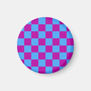 Imã Padrão de Verificação Azul Roxo Verificado
