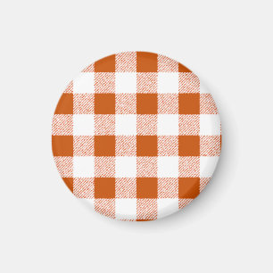 Imã Padrão de Verificação de Gingham Brown