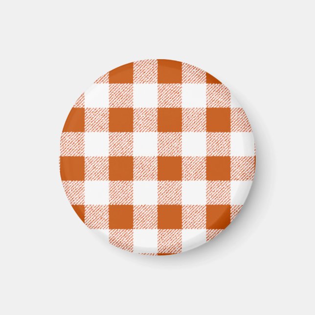 Imã Padrão de Verificação de Gingham Brown (Frente)