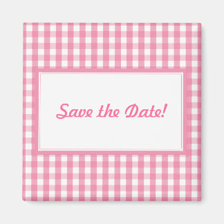 Imã Padrão de Verificação de Gingham Rosa