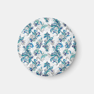 Imã Padrão de Vintagem da Porta Floral Pastel.