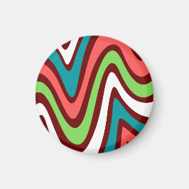 Imã Padrão de vintagem moderno e colorido verde azul