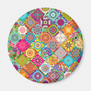 Imã Padrão decorativo contínuo colorido fofo